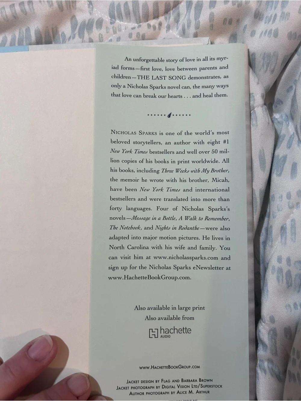 The Last Song - Nicholas Sparks Hardcover